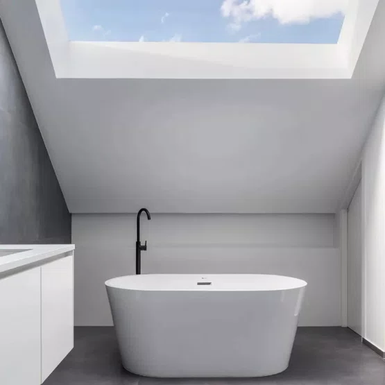 Banheira de Imersão Gamboa Glossy White Immersi Moderna 150x80x60