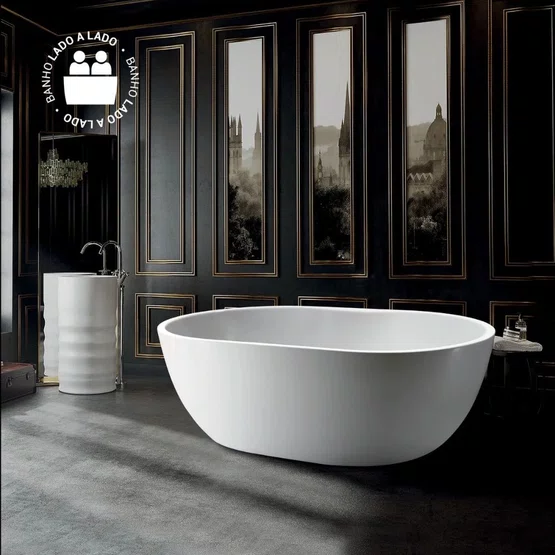 Banheira de Imersão Imbituba Glossy White Immersi Moderna 180x1148x60