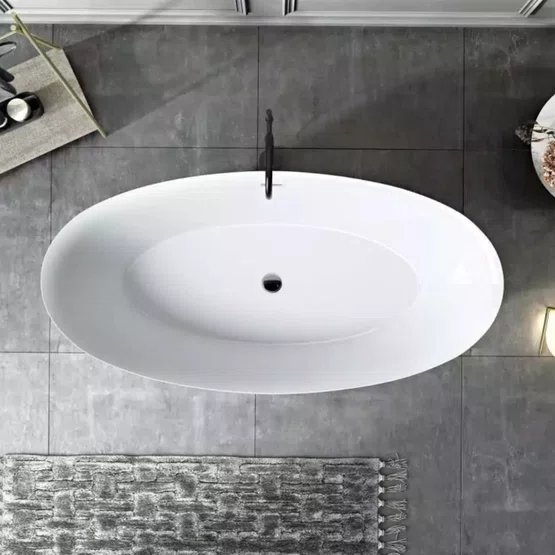 Banheira de Imersão Itajaí 2 Glossy White Immersi Moderna 170x82x60