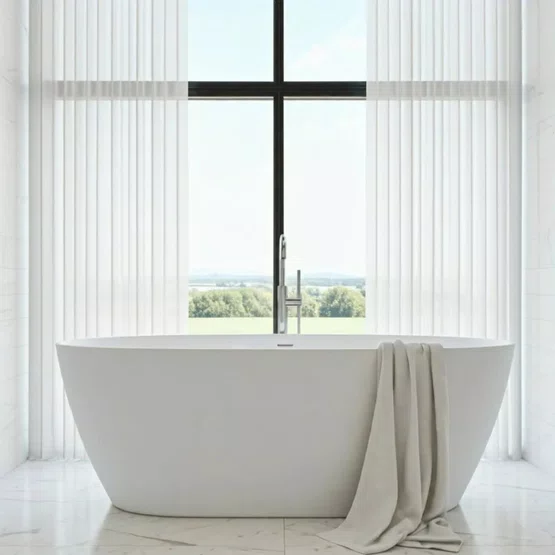 Banheira de Imersão Itajaí 2 Matt White Immersi Moderna 170x82x60