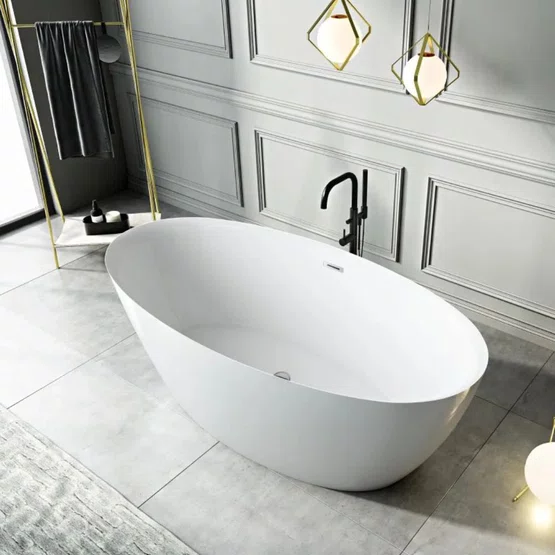 Banheira de Imersão Itajaí Glossy White Immersi Moderna 150x82x60