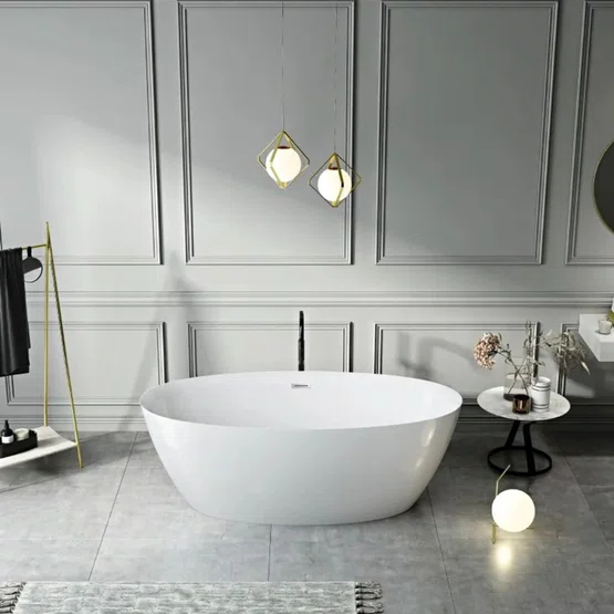 Banheira de Imersão Itajaí Glossy White Immersi Moderna 150x82x60