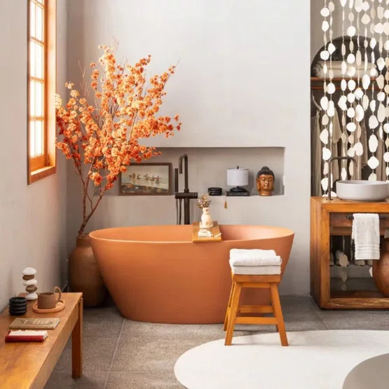 Banheira de Imersão Itajaí Soft Terracota Immersi New Moderna 150x82x60