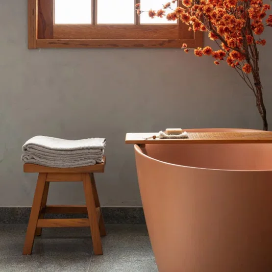 Banheira de Imersão Itajaí Soft Terracota Immersi New Moderna 150x82x60