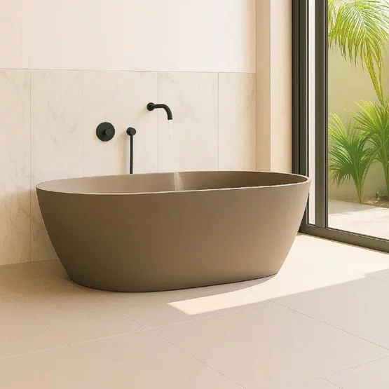 Banheira de Imersão Itajaí Warm Grey Immersi New Moderna 150x82x60