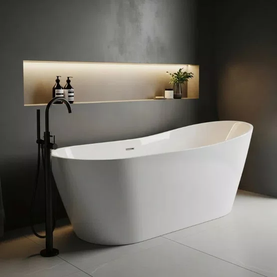 Banheira de Imersão Maraú Glossy White Immersi Moderna 152x72x73