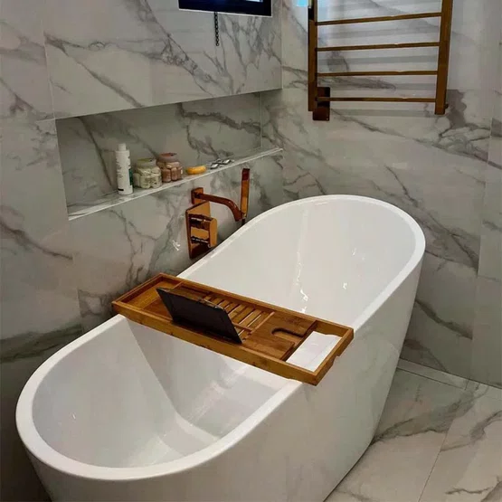 Banheira de Imersão Maraú Glossy White Immersi Moderna 152x72x73