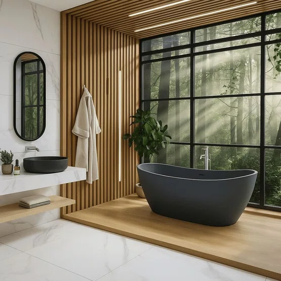 Banheira de Imersão Porto Belo Immersi Deep Blue Moderna 170x81x68