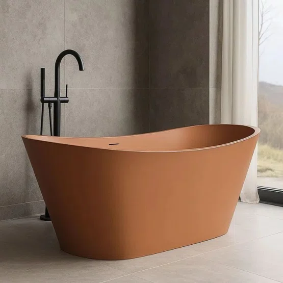 Banheira de Imersão Porto Belo Immersi Soft Terracota New Moderna 170x81x68
