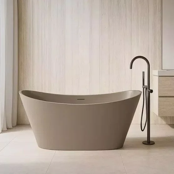 Banheira de Imersão Porto Belo Immersi Warm Grey New Moderna 170x81x68