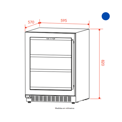 Cervejeira Beer Center Elettromec 135 Litros Built-In Com Função Connect Porta Com Abertura Para Esquerda 127V