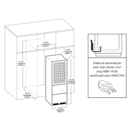 Beer Center Cuisinart Arkton com Gavetas Refrigeradas 398L 220V