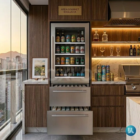 Beer Center Cuisinart Arkton com Gavetas Refrigeradas 398L 220V