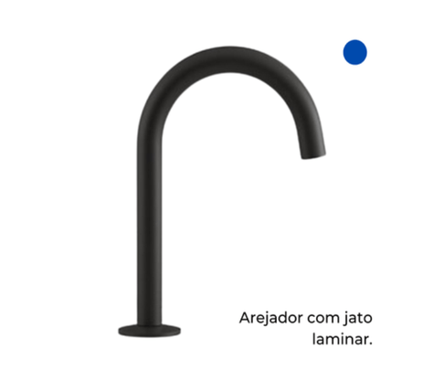 Kohler Components Bica Tube Com Acionador Monocomando Rocker Black Matte