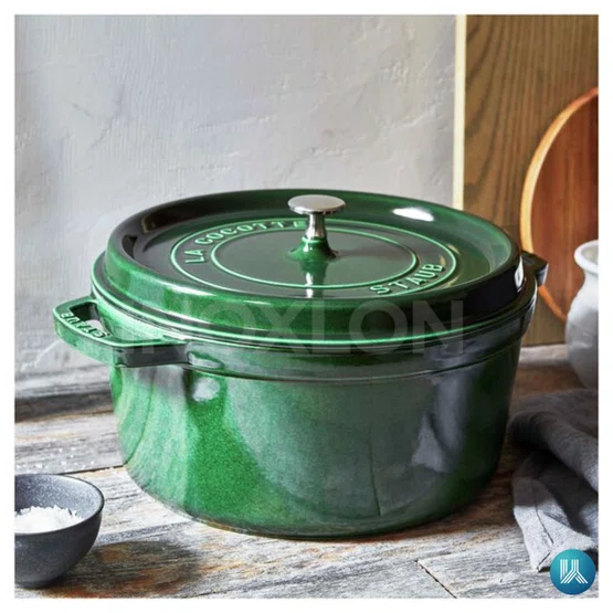 Caçarola Redonda Premium Staub Ferro Fundido Verde Basil 24cm