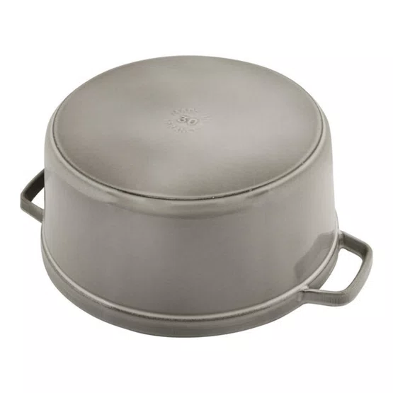 Caçarola Staub Redonda Ferro Fundido Cinza Grafite 26cm