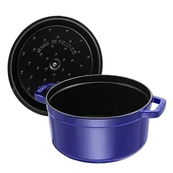 Caçarola Staub Redonda Ferro Fundido Azul Marinho 30cm