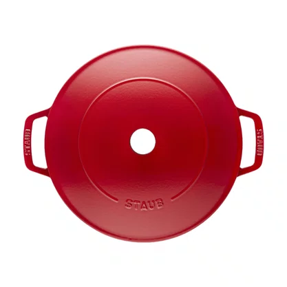Caçarola Baixa STAUB Chistera Ferro Fundido Cereja  Indução 28cm