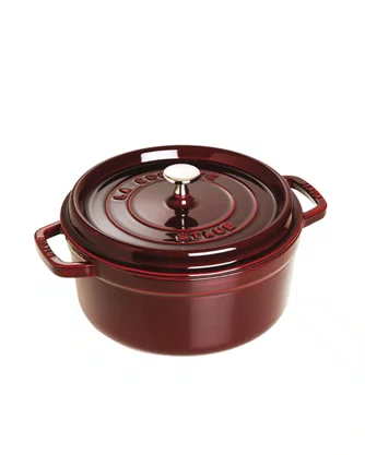 Caçarola Redonda em Ferro Fundido La Cocotte Staub 26cm 5,2L - Vermelho Granada