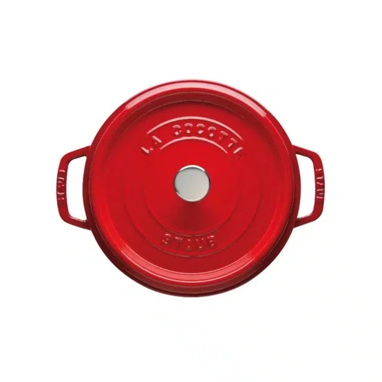 Caçarola Staub Redonda Premium Cereja Ferro Fundido 18cm