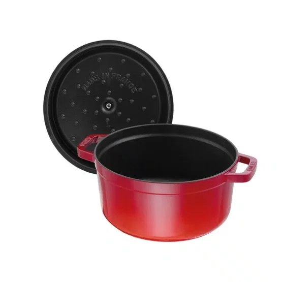 Caçarola Staub Redonda Premium Cereja Ferro Fundido 18cm
