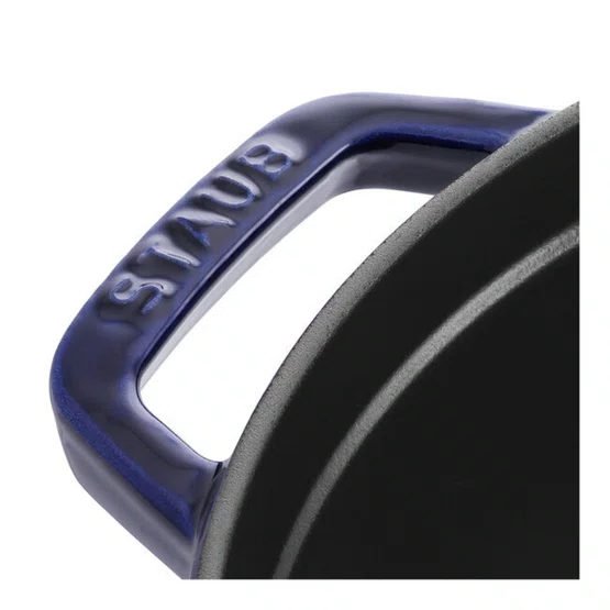 Caçarola Redonda Staub Ferro Fundido Feito na França Azul Marinho 28cm
