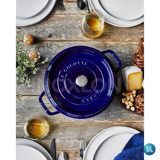 Caçarola Redonda Staub Ferro Fundido Feito na França Azul Marinho 22cm