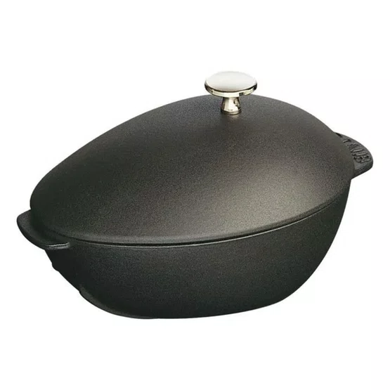 Caçarola Staub para Frutos Do Mar Ferro Fundido Feito na França Preto 25 cm