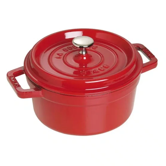 Caçarola Staub Redonda Ferro Fundido Vermelho cereja 30 cm