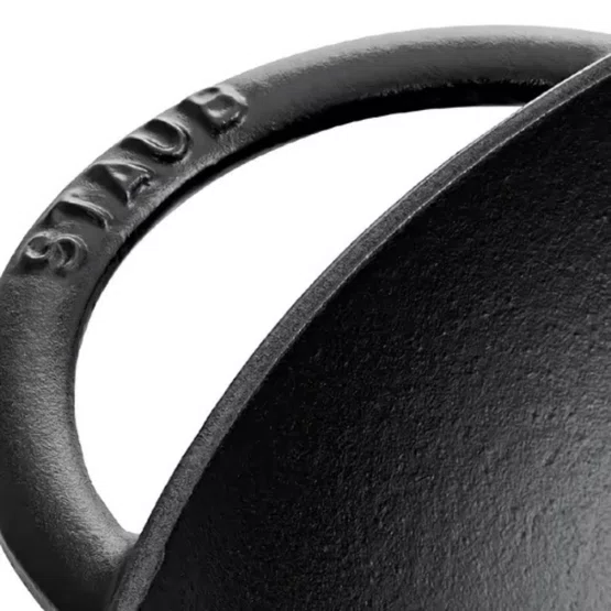 Caçarola Staub Wok Ferro Fundido com Tampa de Vidro Preto 37cm