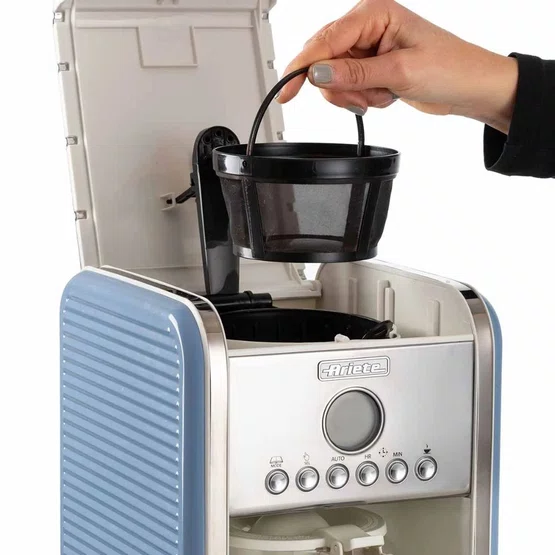 Cafeteira Premium Vintage Ariete 1342 Programável  Azul com Filtro