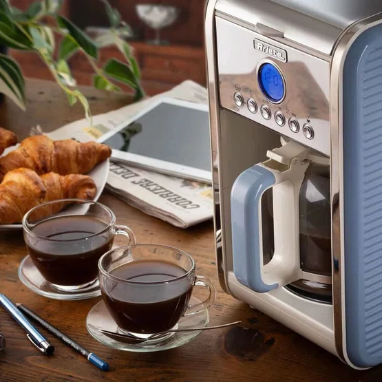 Cafeteira Premium Vintage Ariete 1342 Programável  Azul com Filtro
