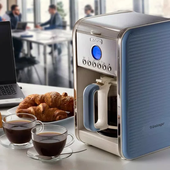Cafeteira Premium Vintage Ariete 1342 Programável  Azul com Filtro
