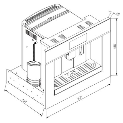 Cafeteira Automática de Embutir Crissair 6 Funções 2,4 Litros 220V