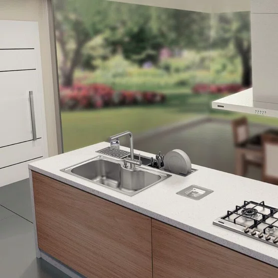 Canal Organizador Úmido de Sobrepor Tramontina 105cm Aço Inox
