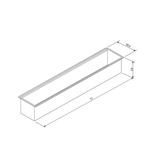 Canal Organizador Úmido de Sobrepor Tramontina 75cm Aço Inox