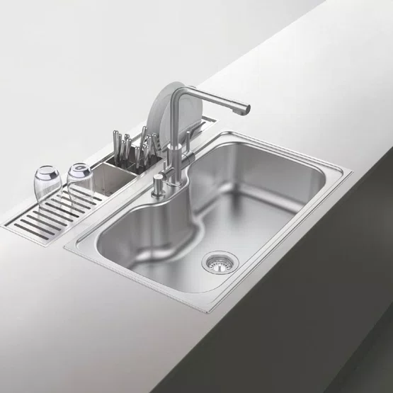 Canal Organizador Úmido de Sobrepor Tramontina 90cm Aço Inox