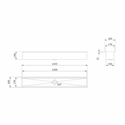 Canal Organizador Úmido Mekal CE-4 Match 120cm