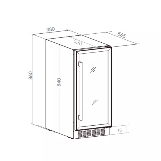 Cervejeira Beer Center Elettromec Connect 88L Inox Built-in