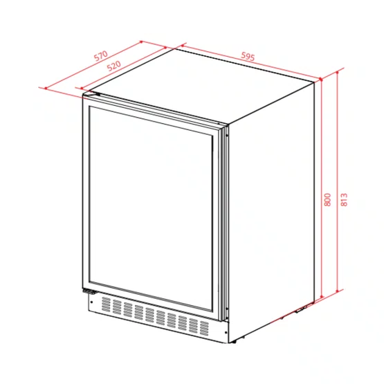 Cervejeira Beer Center Elettromec Vetro Built-in 144L 220V