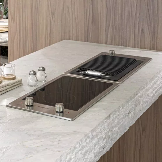 Cooktop Dominó Barbecue Quadratto Elettromec Pedras Vulcânicas 30 cm 220 V