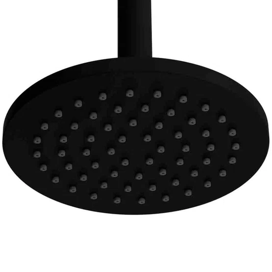 Chuveiro de Teto Loop Doka Matt Black Redondo 15cm 10,7 Litros