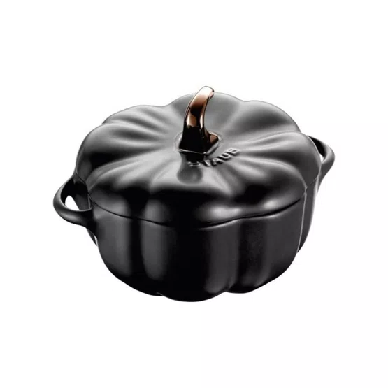 Cocotte STAUB Cerâmica Pumpkin Abóbora Preto Fosco 12cm