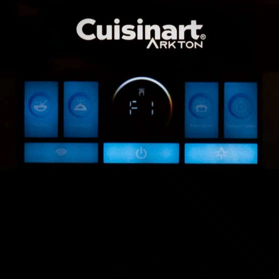 Coifa de Embutir Cuisinart Arkton Inox e Preto Sucção Perimetral 1200M³ 90CM