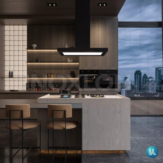 Coifa de Ilha Adria Vetro Elettromec com Função Connect 220v 90cm