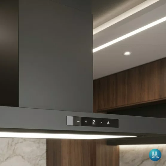 Coifa de Ilha Elettromec Adria Black Matte Connect 90cm 220V