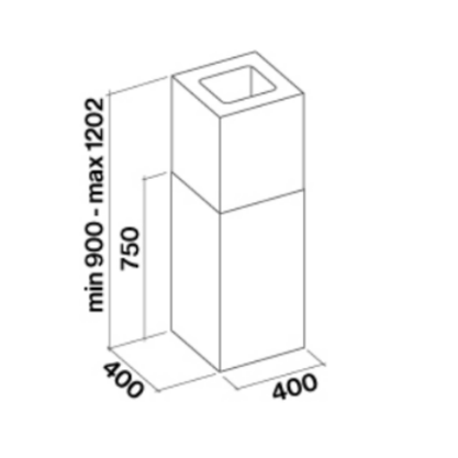 Coifa de Ilha Mira Falmec Black 40cm 220V