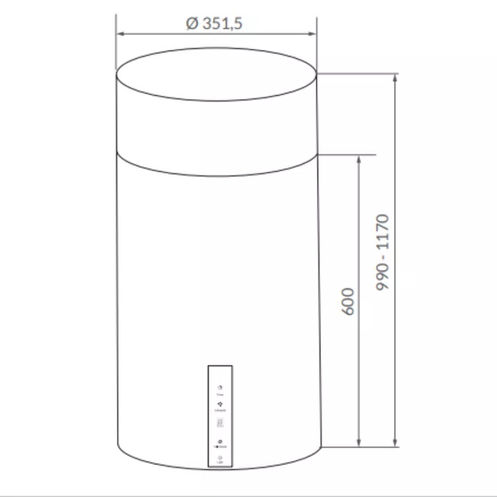 Coifa de Ilha Invita Inox 35 cm 220V