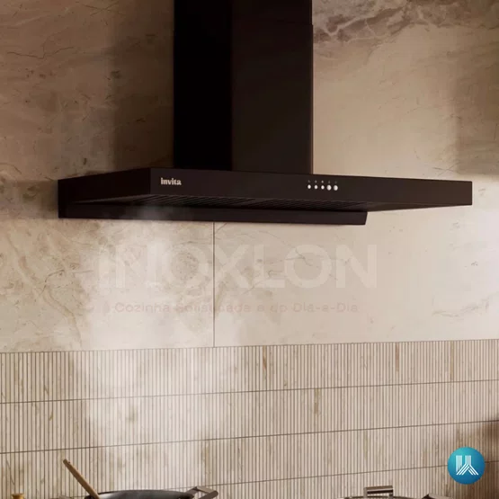 Coifa Invita de Parede Inox Black 90cm 220V