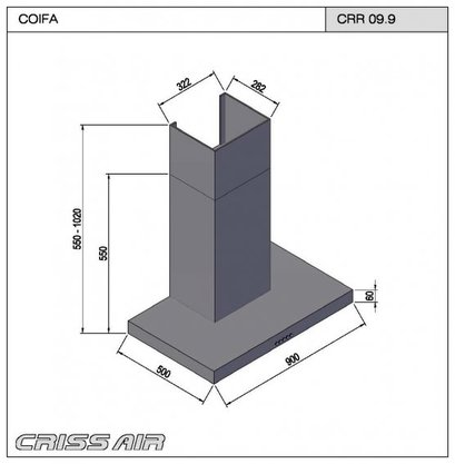 Coifa de Parede Crissair Soft CRR 09.9 90cm